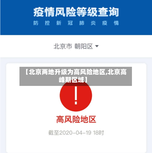 【北京两地升级为高风险地区,北京高峰期区域】-第2张图片