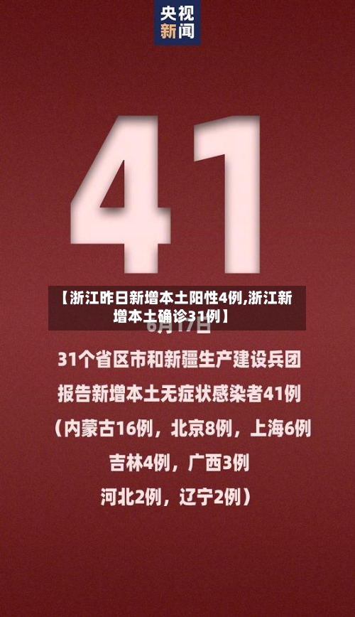 【浙江昨日新增本土阳性4例,浙江新增本土确诊31例】