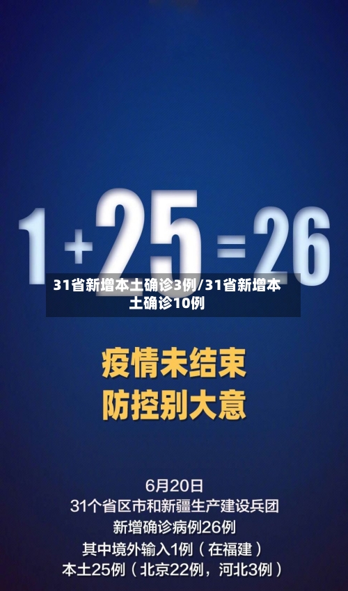 31省新增本土确诊3例/31省新增本土确诊10例