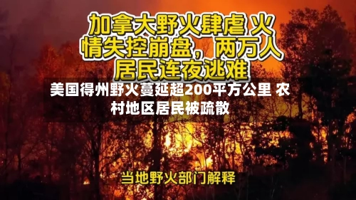 美国得州野火蔓延超200平方公里 农村地区居民被疏散-第2张图片