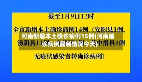 河南新增本土确诊病例15例(河南确诊病例最新情况今天)