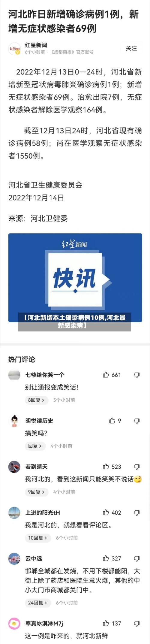 【河北新增本土确诊病例10例,河北最新感染病】