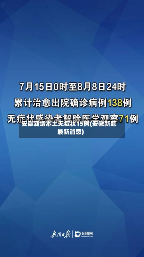 安徽新增本土无症状15例(安徽新冠最新消息)