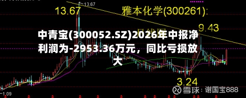 中青宝(300052.SZ)2026年中报净利润为-2953.36万元	，同比亏损放大-第2张图片