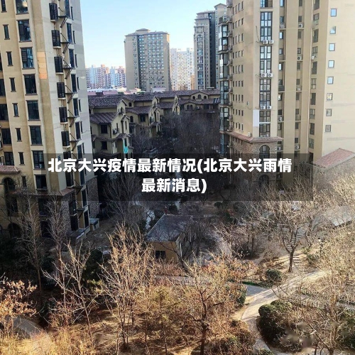 北京大兴疫情最新情况(北京大兴雨情最新消息)