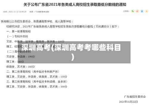 深圳高考(深圳高考考哪些科目)-第3张图片