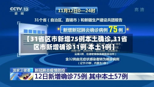 【31省区市新增75例本土确诊,31省区市新增确诊11例 本土1例】