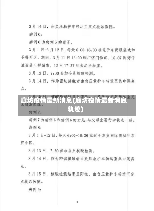 廊坊疫情最新消息(廊坊疫情最新消息轨迹)