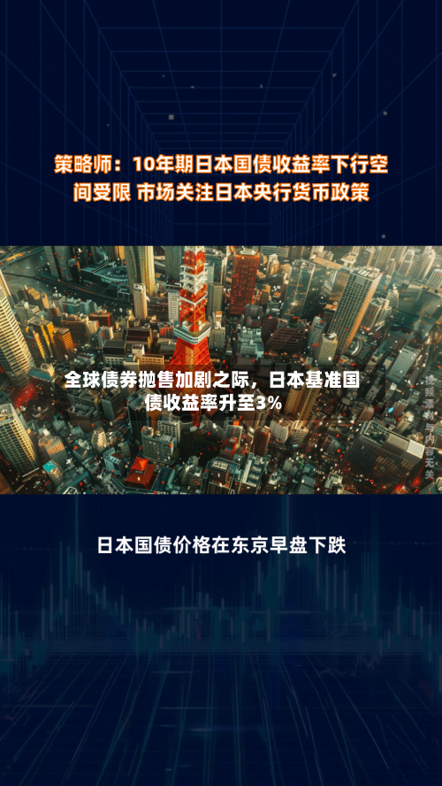 全球债券抛售加剧之际，日本基准国债收益率升至3%-第2张图片
