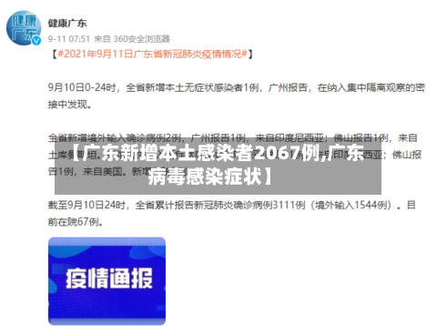 【广东新增本土感染者2067例,广东病毒感染症状】