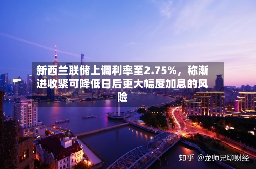 新西兰联储上调利率至2.75%，称渐进收紧可降低日后更大幅度加息的风险-第2张图片