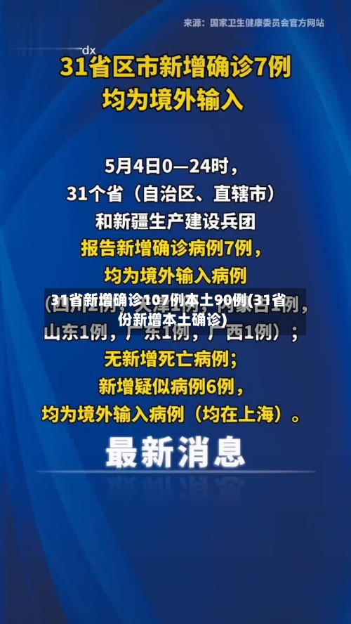 31省新增确诊107例本土90例(31省份新增本土确诊)