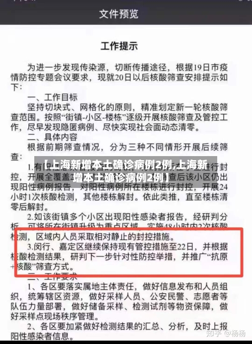 【上海新增本土确诊病例2例,上海新增本土确诊病例2例】