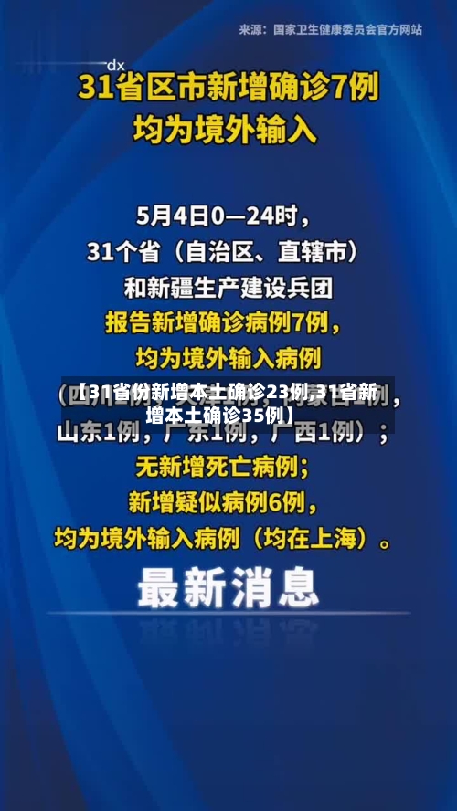 【31省份新增本土确诊23例,31省新增本土确诊35例】-第3张图片