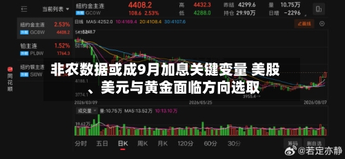 非农数据或成9月加息关键变量 美股、美元与黄金面临方向选取-第2张图片